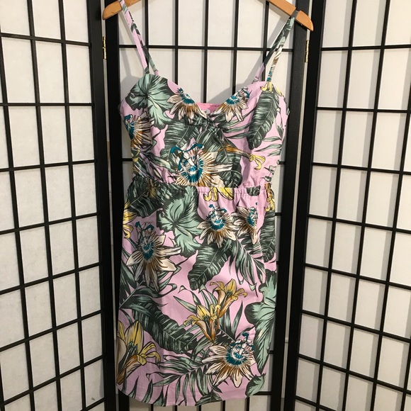 J. Crew Tropical Floral Dress Size Medium - Picture 3 of 8